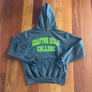 Champion Dark Gray Hoodie with Crafton Hills College Logo